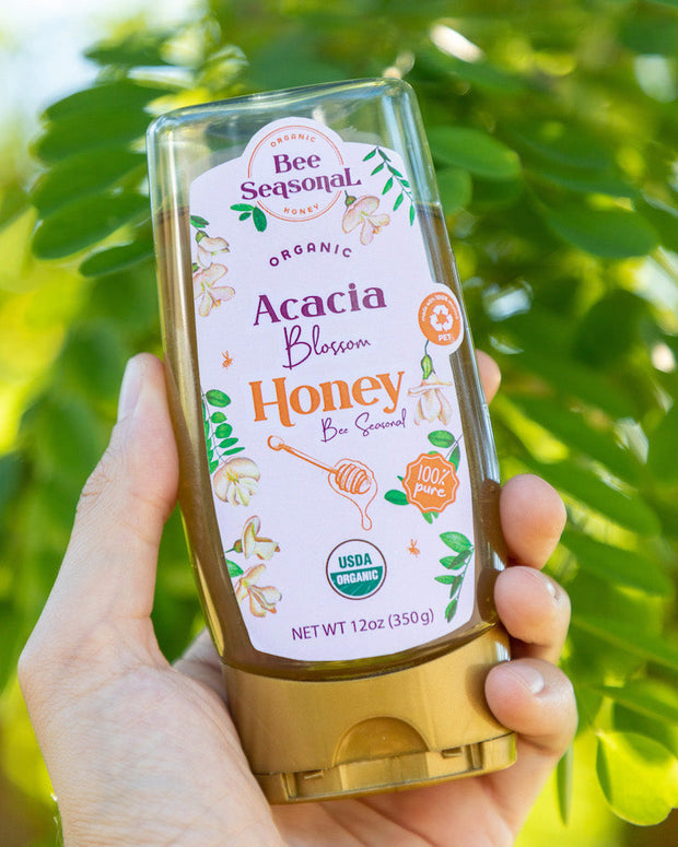 Acacia Blossom Squeeze Honey Bottle - 24 Pack