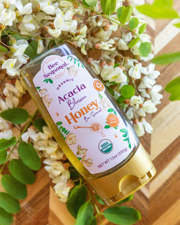 Acacia Blossom Squeeze Honey Bottle - 12oz.